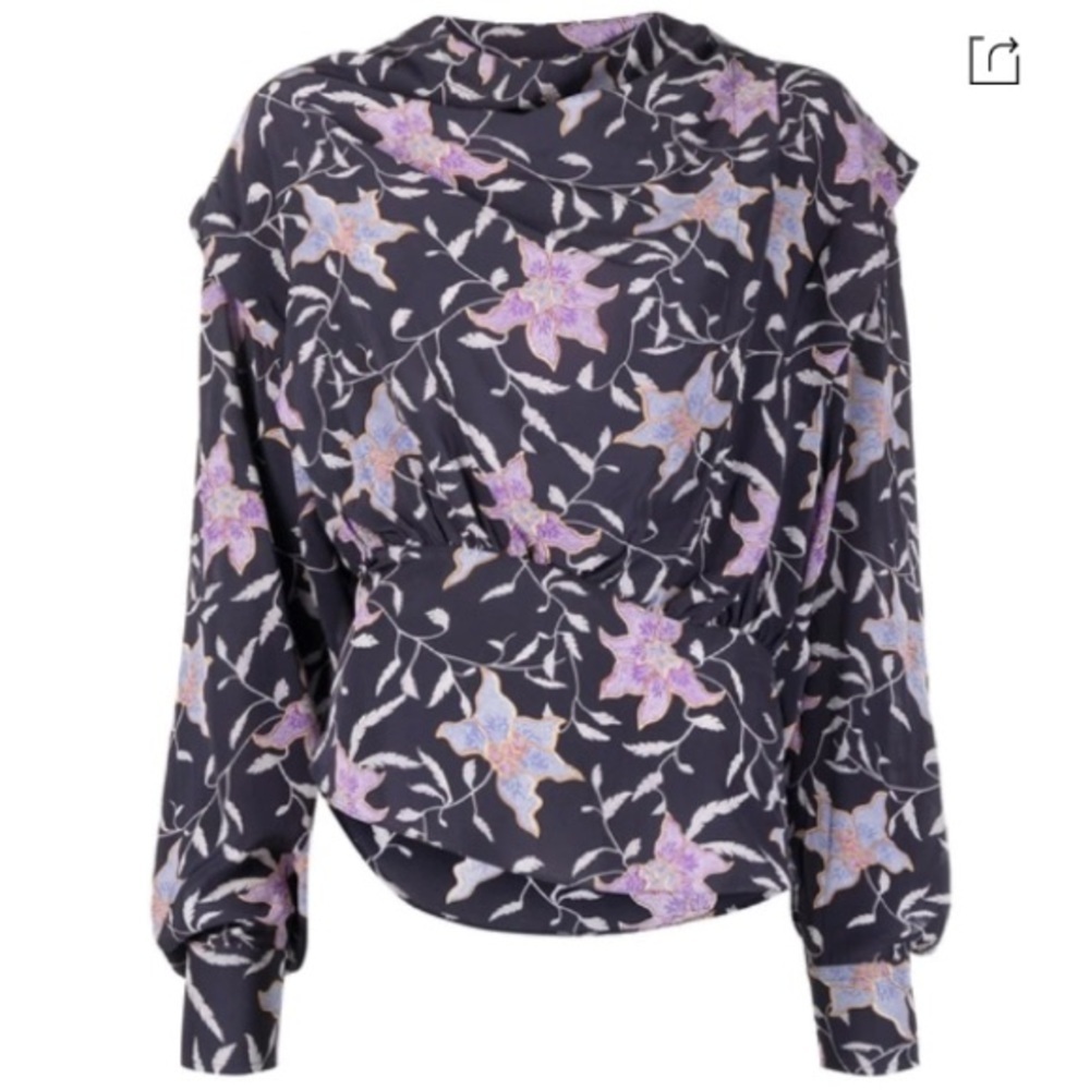 ETOILE ISABEL MARANT
Oxel City Floral Draped Blouse